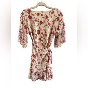 Rebecca Minkoff Wendy Ruffled Floral-Print dress (petite xs)